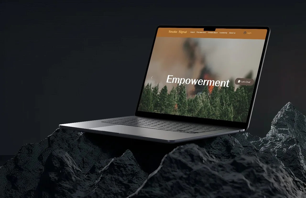 Smoke Signal website — wildfire and climate action nonprofit homepage